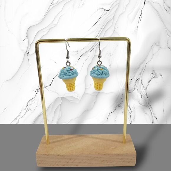 🍦Ice Cream Cone Earrings🍦(2-A008-B) - Picture 3 of 6